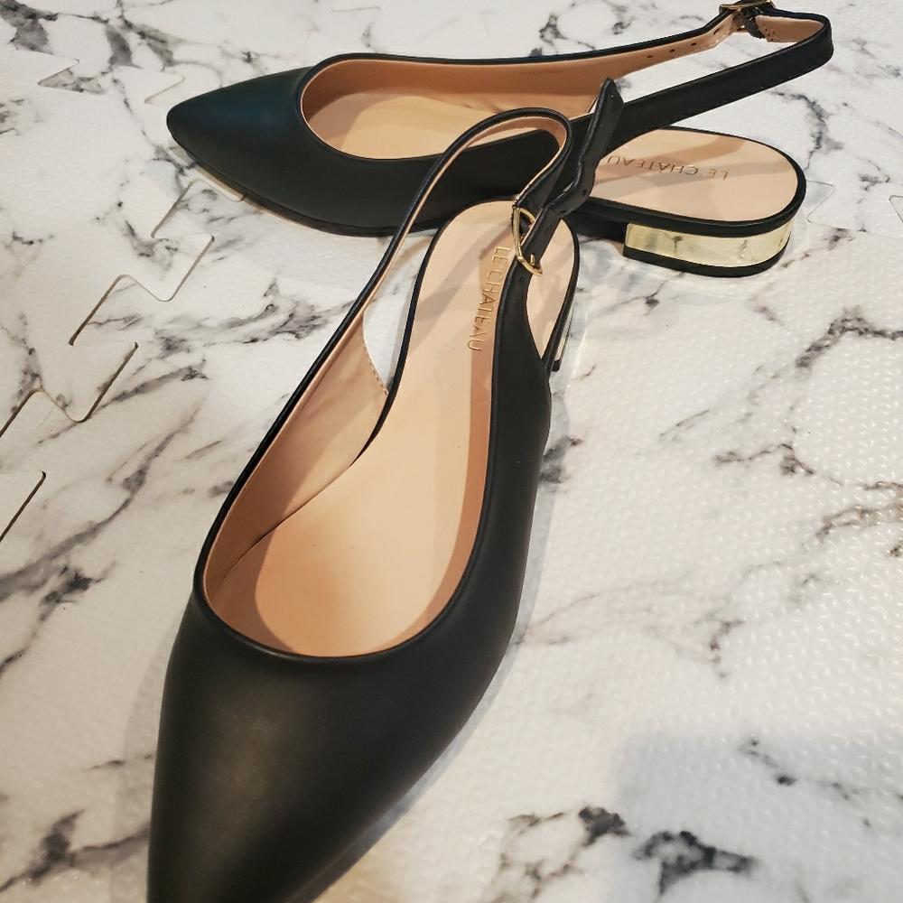 Le chateau black pointy toe flat